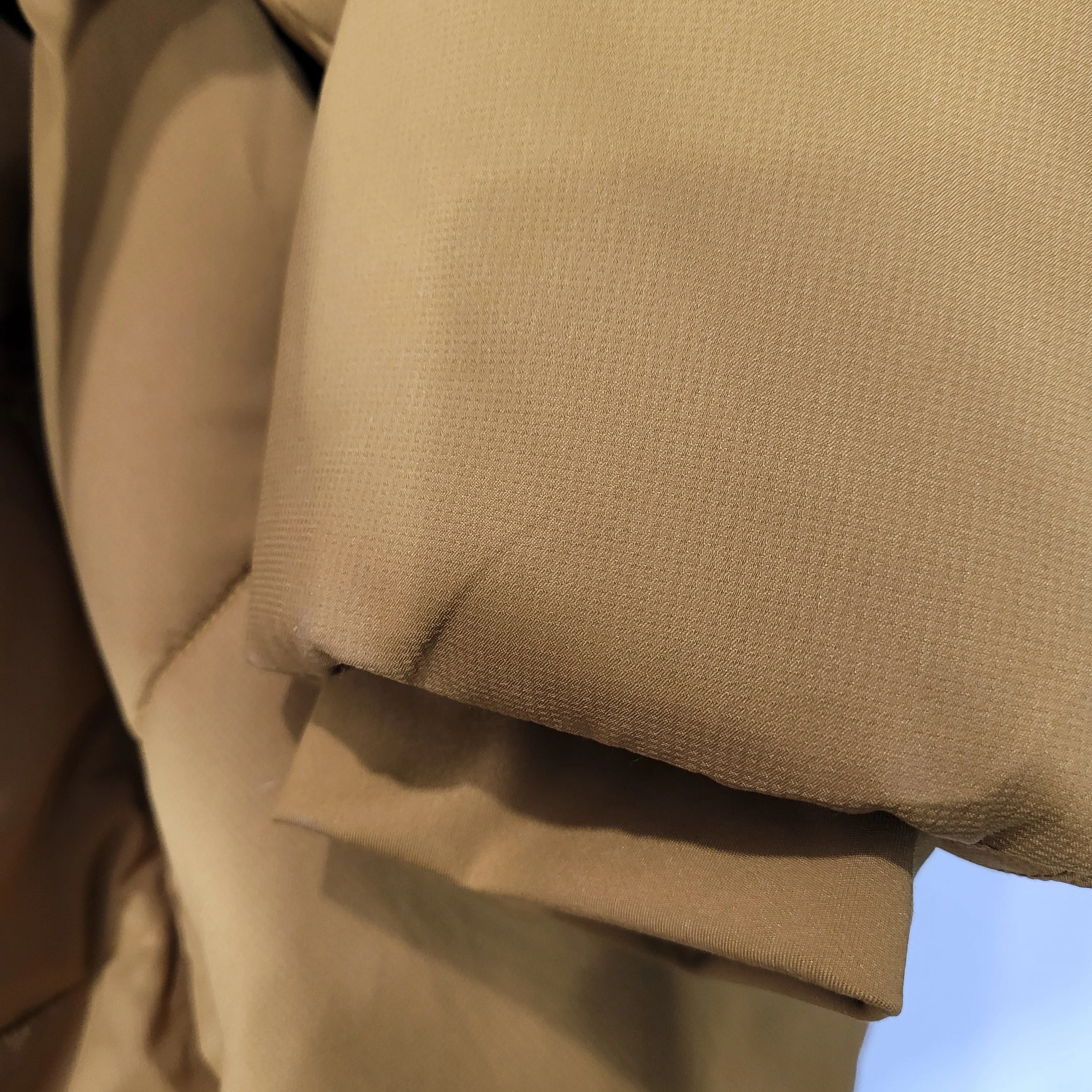 Girlfriend Collective Saddle Tan Cropped Puffer Jacket Size 4XL